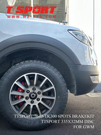 TT SPORT FRONT BIG BRAKE KIT (6 PISTON) FOR GWM UTE CANNON - suit factory 18 '' wheels