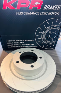 PAIR - KPR BRAKES -HT4000S (HT4S) HIGH CARBON -HEAT TREATED PERFORMANCE DISC ROTORS SUITS  LAND CRUISER 200 SERIES