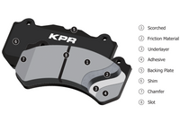BARBARO STREET PERFORMANCE BRAKE PADS BY KPR FIT TOYOTA ALPHARD/NX200T (GDB4459) - REAR
