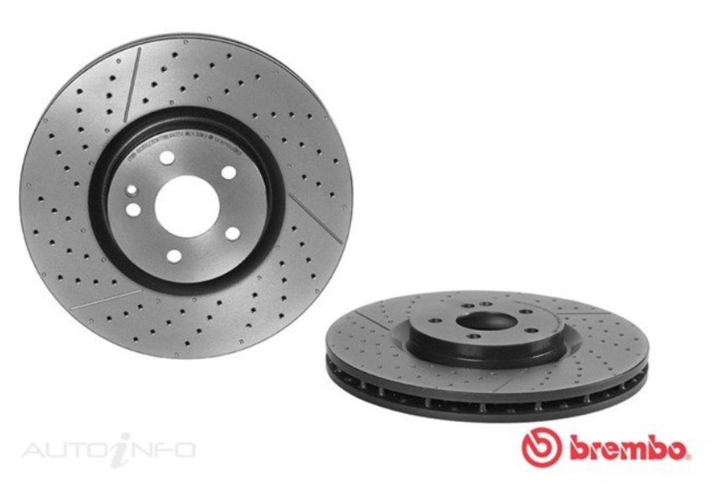 FRONT + REAR SET - Brembo Disc Brake Rotor (Prime /Painted) + PADS FULL SET UPGRADE KIT (350mm/330MM) Fits Mercedes Benz CLA, A-Class, GLA-Class