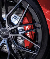 BLACK/RED Calipers KPR BRAKES Performance street MAX 6 Pot caliper + KPR 355mm Slot Rotor big Brake Kit -Customosed