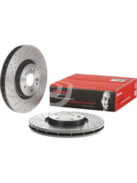 FRONT + REAR SET - Brembo Disc Brake Rotor (Prime /Painted) + PADS FULL SET UPGRADE KIT (350mm/330MM) Fits Mercedes Benz CLA, A-Class, GLA-Class