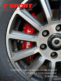 TT SPORT FRONT BIG BRAKE KIT (6 PISTON) FOR GWM UTE CANNON - suit factory 18 '' wheels