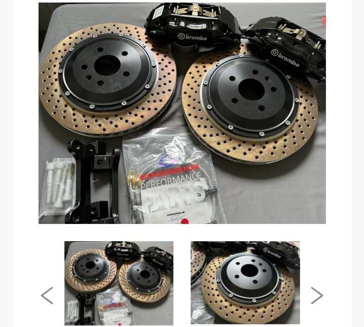 BREMBO (RED / BLACK) 4 PISTON F50 Calipers + KPR DRILLED 355mm/380MM Rotors Full brake upgrade Big Brake Kit suits FORD FALCON BA BF FG XR6 XR8