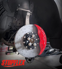 BIG BRAKE KIT FOR LAND ROVER DEFENDER FRONT  (AKEBONO 10 POTS CALIPER+ CCB ceramic rotors) SUIT 22'' WHEEL