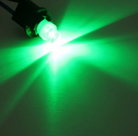 2 X GREEN LED GLOBES T10 5W FOR AUTOMOTIVE MULTIPURPOSE USAGE