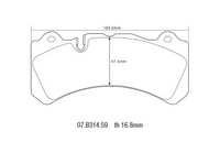 Brembo Sport HP2, 07.B314.59 Front for Brembo GT6