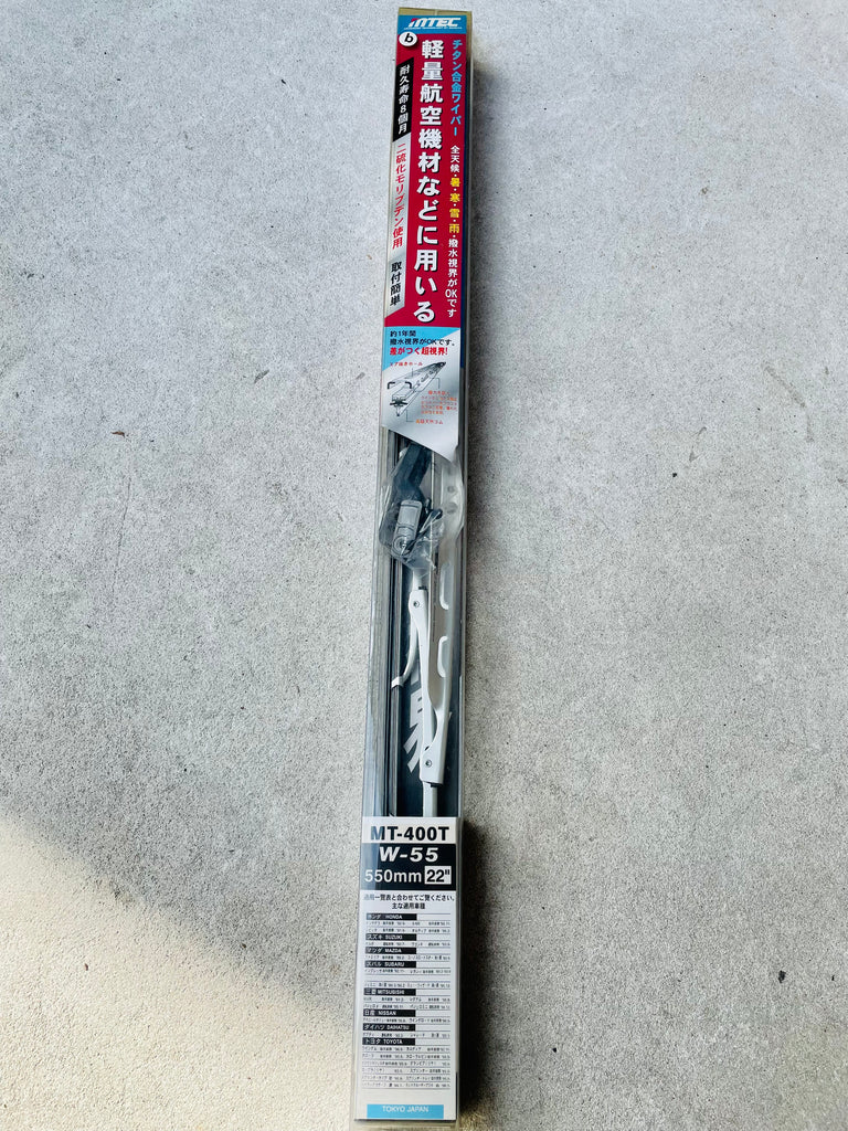 JAPAN MADE MTEC WIPER BLADE X2  (pair) Silver / Blue