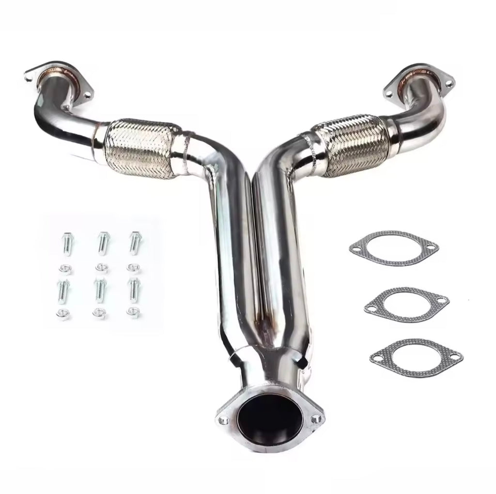 POWER SPIRIT EXHAUST Y Pipe Exhaust Downpipe 304 Stainless Exhaust Manifold Header Midpipe For Nissan 350Z / G35