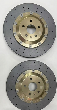 PAIR OF KPR Carbon Ceramic Performance Rotors (CCB) - 370MM FOR AUDI RS3 8V with Pads