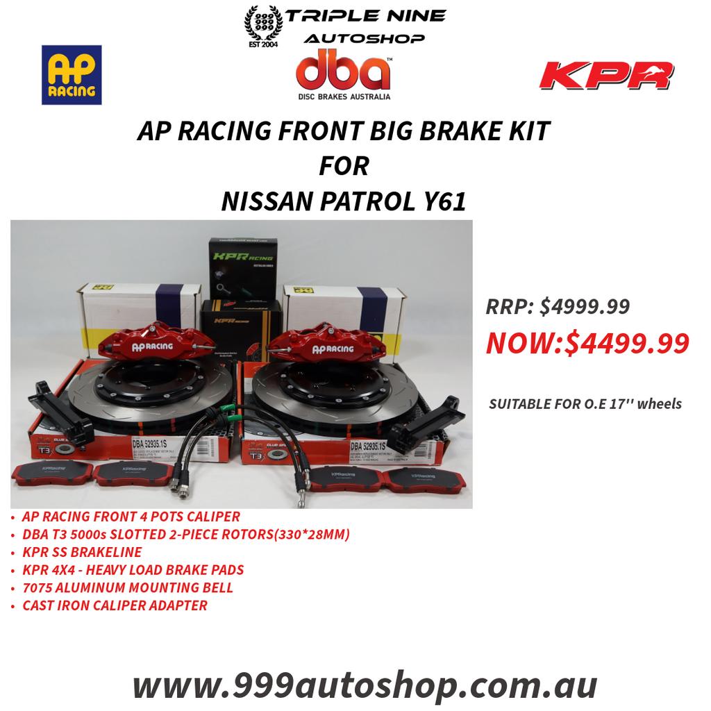 AP Racing front big brake kit for NISSAN PATROL Y61 fits O.E 17'' wheels (AP RACING + DBA +KPR)