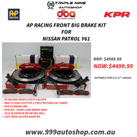 AP Racing front big brake kit for NISSAN PATROL Y61 fits O.E 17'' wheels (AP RACING + DBA +KPR)