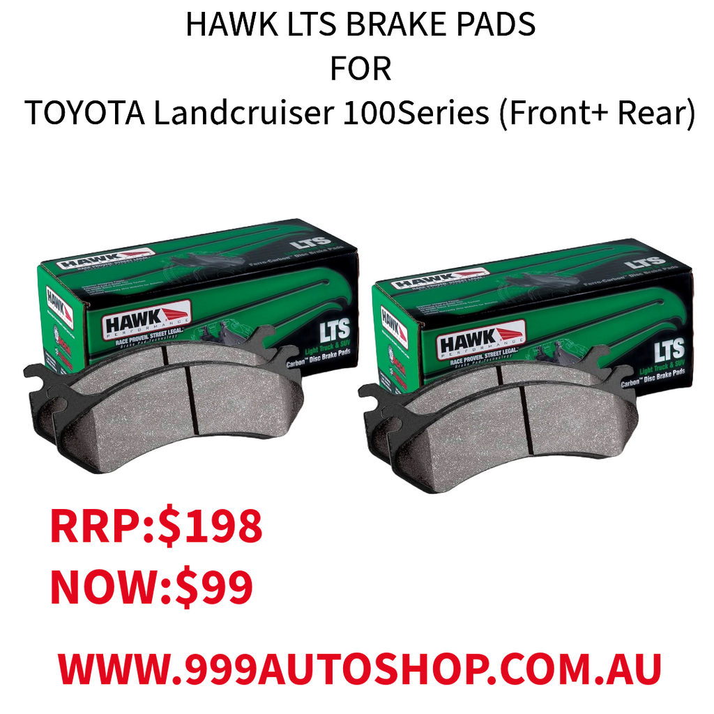 HAWK LTS BRAKE PADS  FOR  TOYOTA Landcruiser 100Series (Front+ Rear)