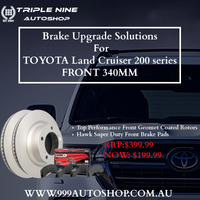 Brake Upgrade Solutions  For TOYOTA Land Cruiser 200 series  FRONT 340MM VERSION (TOP PERFORMANCE + HAWK SUPER DUTY)