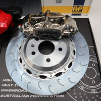 AP RACING PRO 5000R Nickel Plate CP9665 +CP9448 CALIPER X KPR BRAKE ROTORS + E-BRAKE CALIPER (REAR) FULL BOLT ON KIT