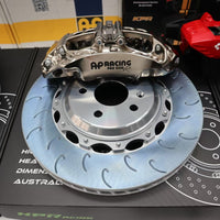 AP RACING PRO 5000R Nickel Plate CP9665 +CP9448 CALIPER X KPR BRAKE ROTORS + E-BRAKE CALIPER (REAR) FULL BOLT ON KIT