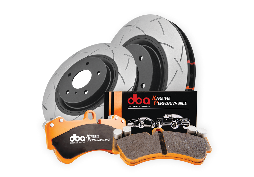 DBA BRAKE COMBO FOR TOYOTA PRADO LC150 FRONT (DBA T3 SLOTTED ROTORS+DBA XP PADS)