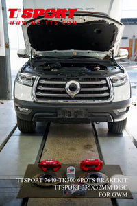 TT SPORT FRONT BIG BRAKE KIT (6 PISTON) FOR GWM UTE CANNON - suit factory 18 '' wheels