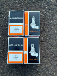 2 PAIR OF 9005 Car Headlight Globes Halogen Bulb 4300k&100W Super Yellow Light