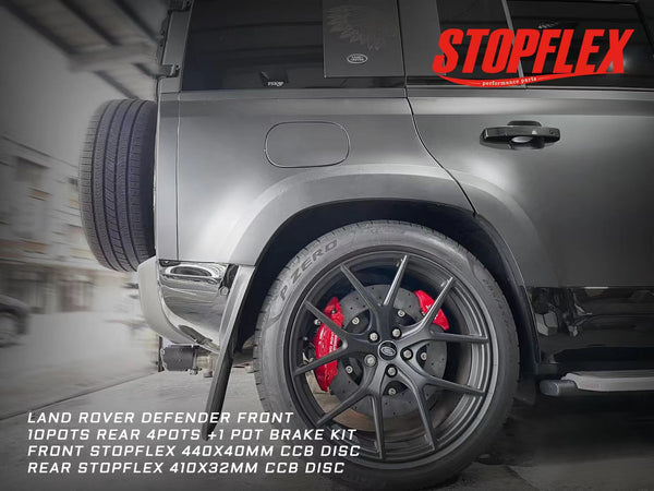 Big brake kit for Land Rover Defender FRONT & REAR (Akebono 10 pots ca ...