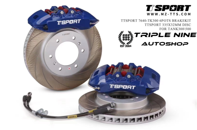 TT SPORT FRONT BIG BRAKE KIT (6 PISTON) FOR GWM UTE CANNON - suit factory 18 '' wheels