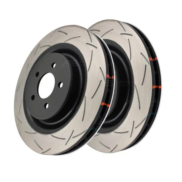 FRONT + REAR UPGRADE KIT -  DBA T3 SLOTTED 4000 SERIES PERFORMANCE ROTORS + DBA BRAKE PADS TO SUIT FALCON BA BF (FRONT 322MM ROTOR UPGRADE KIT)