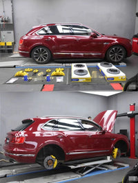 2 X RED Genuine OEM AKEBONO 10 POT HUGE CALIPER SUITS AUDI BMW VW Porsche