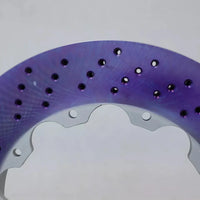 KPR BRAKES 2 -PIECE DRILLED FLAT DISC ROTORS /RING 355MM FOR AP RACING BREMBO