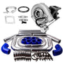 Universal T3 Turbo 0.63 A/R V-Band 450HP T3T4 T04E TURBOCHARGER + 2.5" 64mm 8PCS INTERCOOLER PIPING UPGRADE Kit