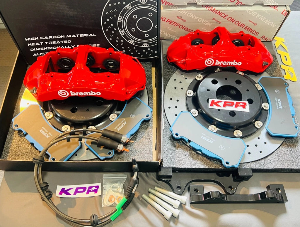 BREMBO GT6 CALIPERS + KPR Carbon Ceramic Rotors (CCB) FULL BRAKE KIT FITS TESLA MODEL 3 / S / Y / X