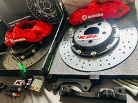 BREMBO GT6 CALIPERS + KPR Carbon Ceramic Rotors (CCB) FULL BRAKE KIT FITS TESLA MODEL 3 / S / Y / X