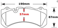 KPR PERFORMANCE STREET PRO BRAKE PADS REPLACEMENT FOR BREMBO BRAKE 6PISTON GT6 CALIPER -D57
