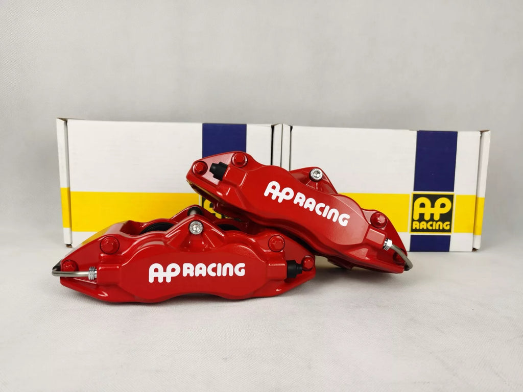 SPECIAL- AP RACING 4 PISTON BRAKE CALIPERS (red) CP9200/ pair suits 86 BRZ WRX GOLF + MORE
