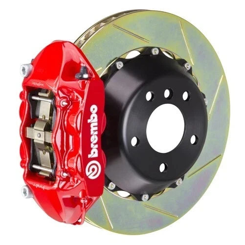Genuine BREMBO RACING PERFORMANCE CALIPER GT- 4 PISTON -RED -NEW PAIR