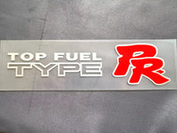 1X Japan MADE Top Fuel Type-R CAR Decal Sticker JDM FOR DC2 DC5 EG EK FK7 FK8 FD2 /CIVIC EH EG EK /FD FN +
