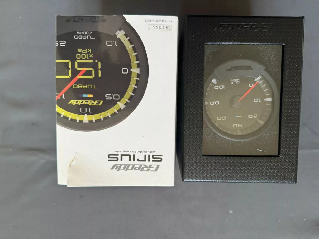 SALE- TRUST GREDDY SIRIUS GAUGE METER OIL PRESSURE + BOOST GAUGE + CONTROL UNIT