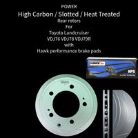 2X PREMIUM Ultimate 4WD REAR DISC brake ROTOR + PADS UPGRADE KIT for TOYOTA Landcruiser J70 - VDJ76 VDJ78 VDJ79R LC76 LC78 LC79 DB4794S / 794S (REF: DBA4794S / DBA794S)