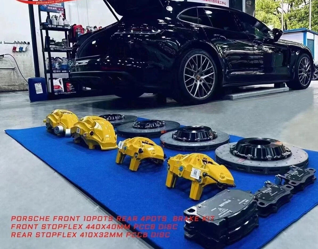 Akebono Front 10 POT + Rear 4 POT Complete Brake Kit with Carbon Ceramic Rotor FOR PORSCHE -ALL