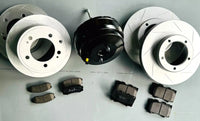 Front Rear brake upgrade kit BOOSTER ROTOR PAD FITS Toyota Landcruiser LC76 LC79