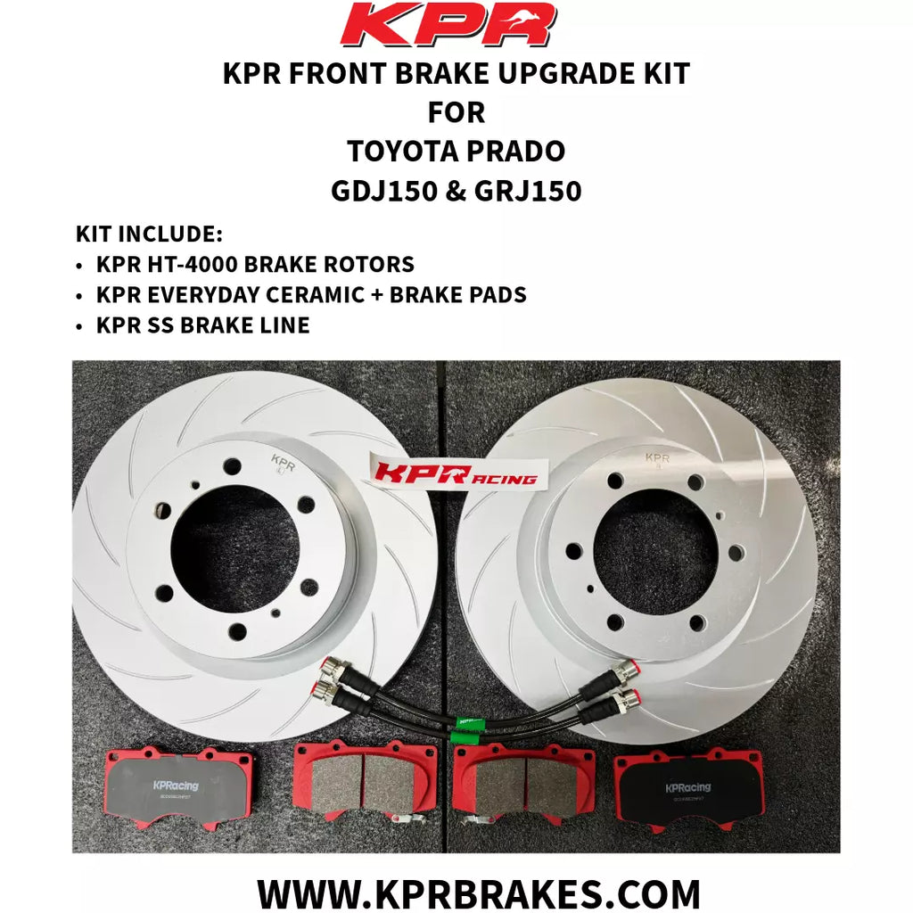 KPR FRONT BRAKE UPGRADE KIT FOR TOYOTA PRADO GDJ150 & GRJ150 ( DISC+PADS+LINE)