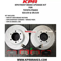 KPR FRONT BRAKE UPGRADE KIT FOR TOYOTA PRADO GDJ150 & GRJ150 ( DISC+PADS+LINE)