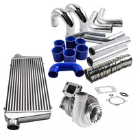 GT3582 GT35 Turbo Turbocharger T3 A/R.63 + FMIC INTERCOOLER + 76MM 3" Piping Kit