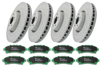 DBA Cross Drilled/ Dimpled OEX ROTORS + DBA Street Performance Pads  FOR V177 A35 AMG Front + Rear