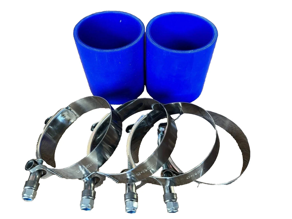 2 X 76MM PREMIUM HD SILICONE HOSE + T-BOLT CLAMP KIT FOR INTERCOOLER/INTAKE
