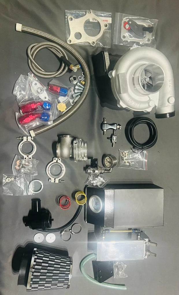 UNIVERSAL T3T4 TURBO FULL POWER KIT FITS TD42 GU GQ /RB25/RB20/RB30/BMW/CIVIC/GT