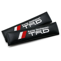 2X CAR SEAT BELT COVER SUEDE FLUFF BREATHABLE FITS TRD 86 CELICA HILUX SUPRA MR2