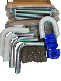 UNIVERSAL POWER SPIRIT INTERCOOLER + 2.5" 63MM ALUMINIUM PIPING + SILICONE HOSE KIT INTERCOOLER/INTAKE -STREET PEWRFORMANCE CAR, 4X4 4WD INC TURBO DEISEL