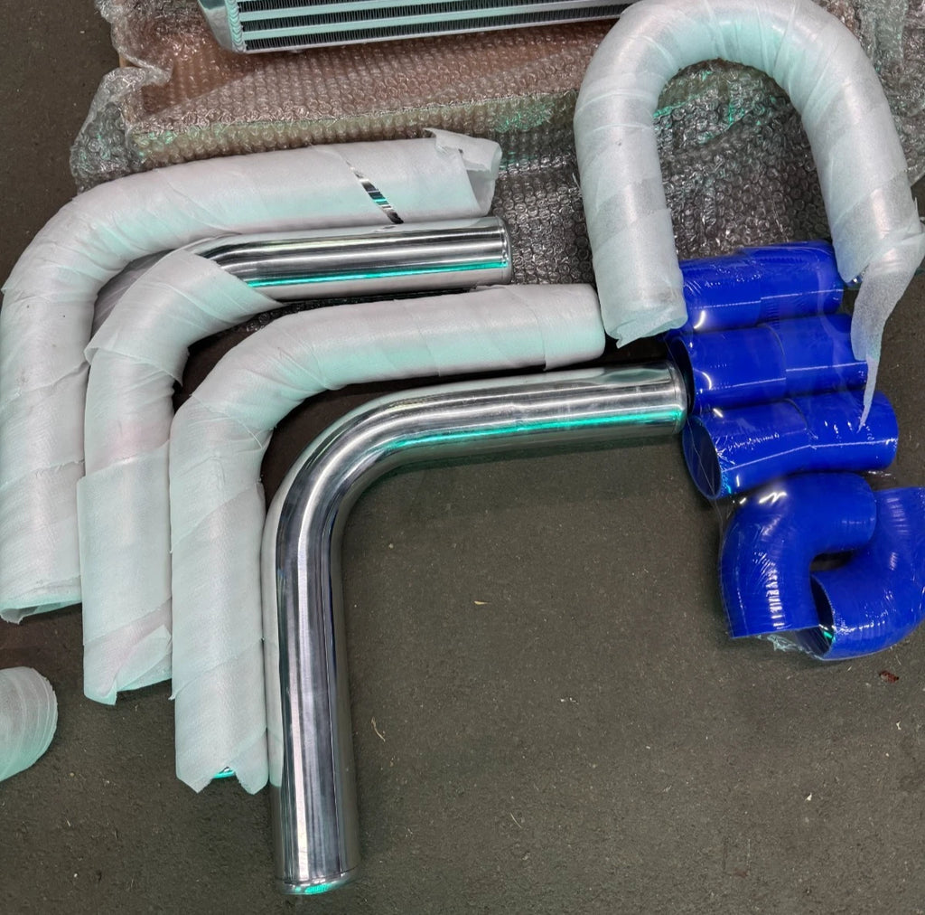 UNIVERSAL 2.5" 63MM ALUMINIUM PIPING + SILICONE HOSE KIT INTERCOOLER/INTAKE PIPING -STREET PEWRFORMANCE CAR, 4X4 4WD INC TURBO DEISEL (Copy)
