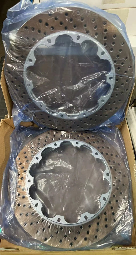 2X KPR DRILLED ROTOR FLAT DISCS 355MM X 32MM FOR BREMBO CALIPERS /BRAKE REPLACEMENT