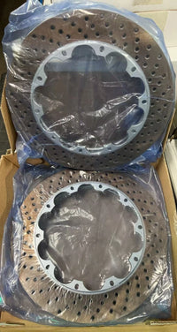 2X KPR DRILLED ROTOR FLAT DISCS 355MM X 32MM FOR BREMBO CALIPERS /BRAKE REPLACEMENT